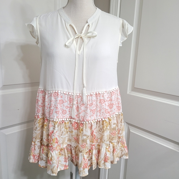 Cato Tops - Floral Tiered New Women's Top